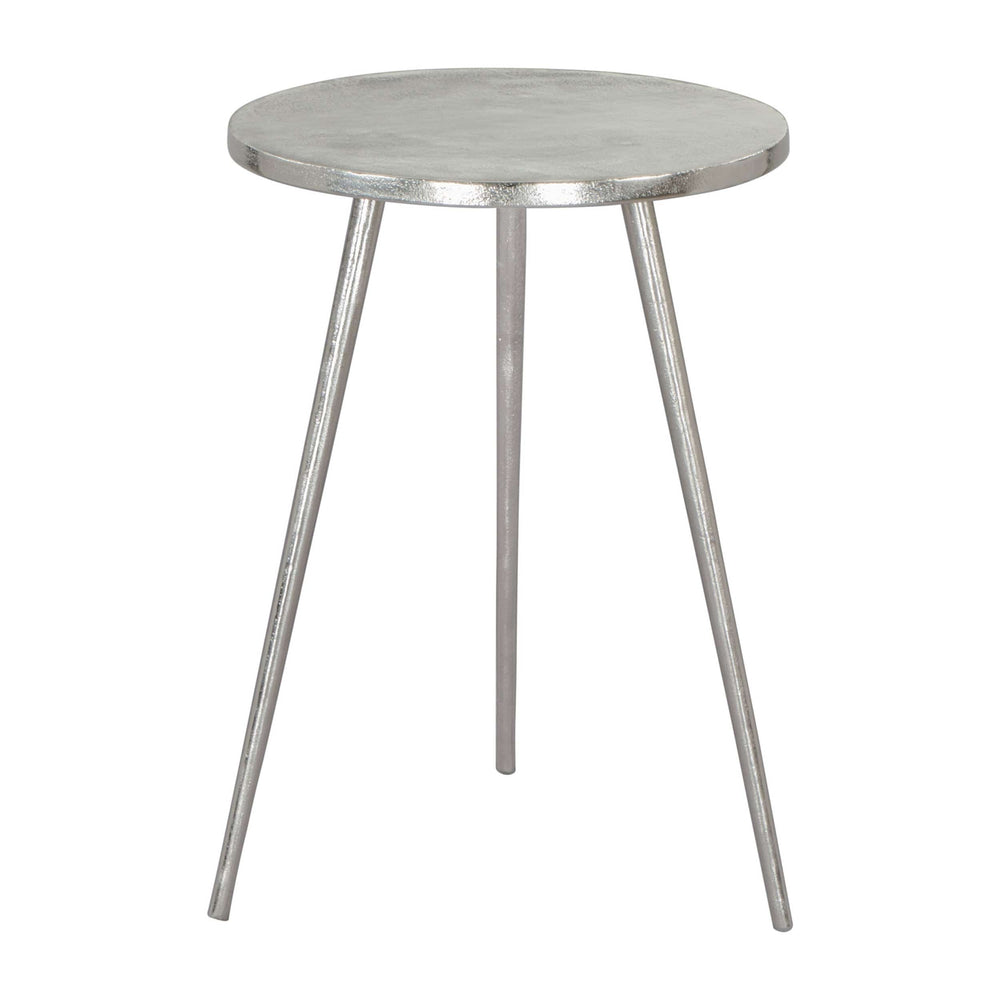 Politik Side Table, Silver-Furniture - Accent Tables-High Fashion Home
