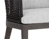 Capri Outdoor Dining Armchair, Smoke Grey/Copacabana Marble, Set of 2-Furniture - Dining-High Fashion Home