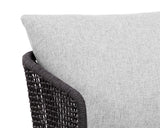Capri Outdoor Dining Armchair, Smoke Grey/Copacabana Marble, Set of 2-Furniture - Dining-High Fashion Home