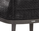 Capri Outdoor Dining Armchair, Smoke Grey/Copacabana Marble, Set of 2-Furniture - Dining-High Fashion Home