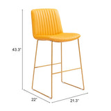 Mode Barstool, Yellow, Set of 2-Furniture-High Fashion Home