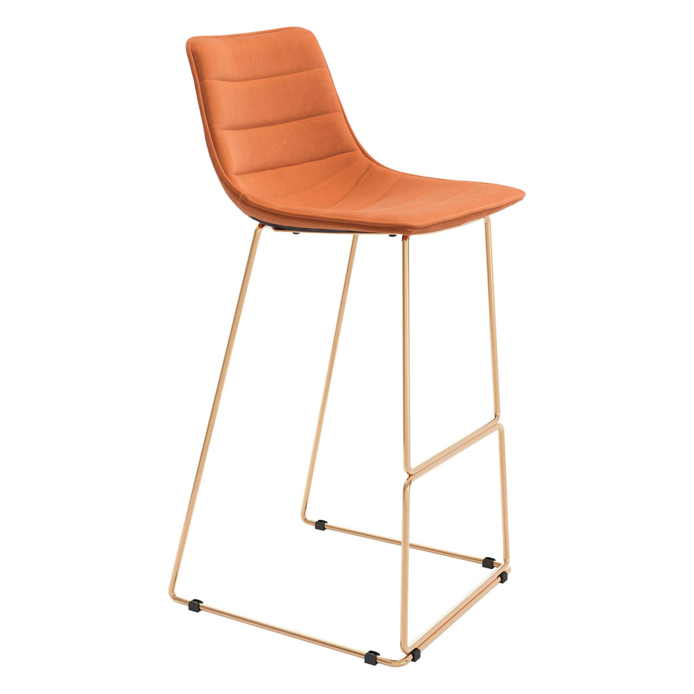 Adele Bar Stool, Orange, Set of 2-Furniture-High Fashion Home