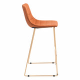 Adele Bar Stool, Orange, Set of 2-Furniture-High Fashion Home