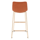 Adele Bar Stool, Orange, Set of 2-Furniture-High Fashion Home
