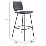 Boston Barstool, Vintage Black, Set of 2-Furniture-High Fashion Home