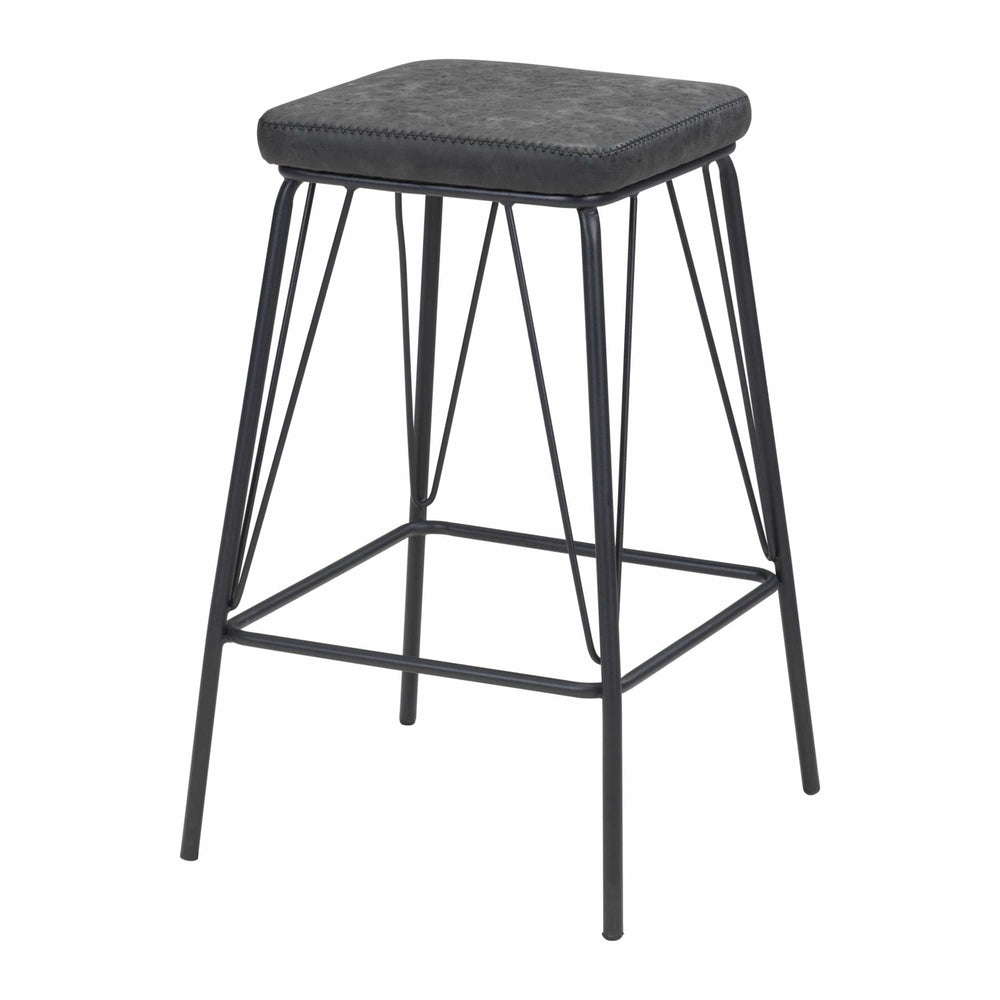 Samuel Counter Stool, Vintage Black, Set of 2-Furniture-High Fashion Home