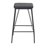 Samuel Counter Stool, Vintage Black, Set of 2-Furniture-High Fashion Home