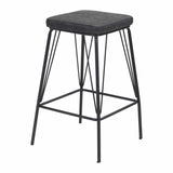 Samuel Counter Stool, Vintage Black, Set of 2-Furniture-High Fashion Home