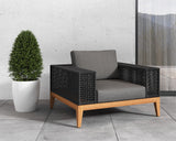 Salerno Outdoor Armchair, Gracebay Grey-Furniture - Outdoor-High Fashion Home