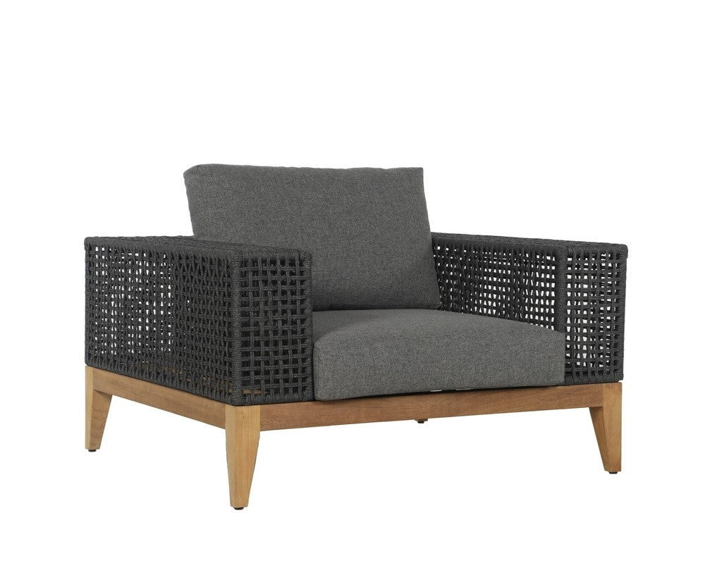 Salerno Outdoor Armchair, Gracebay Grey-Furniture - Outdoor-High Fashion Home