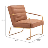 Dallas Chair, Vintage Brown-Furniture - Chair-High Fashion Home