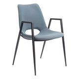 Desi Dining Chair, Azure Gray, Set of 2-Furniture - Dining-High Fashion Home