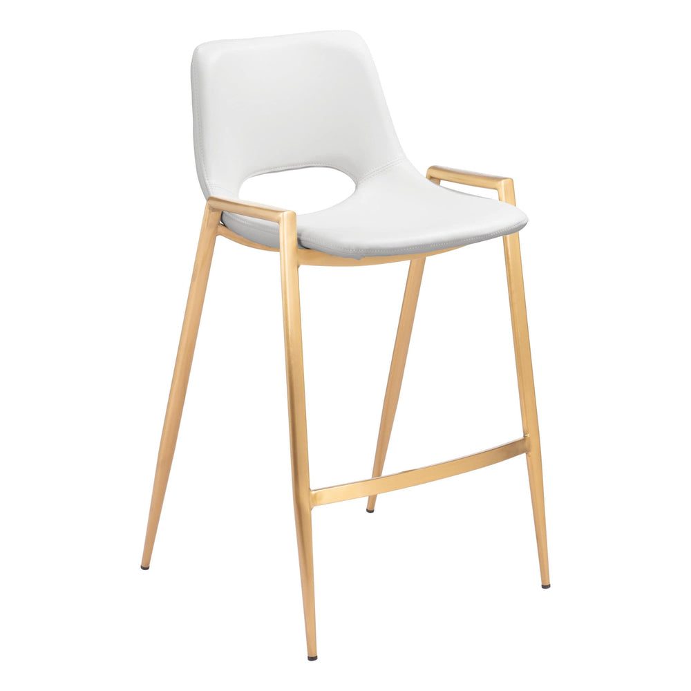 Desi Counter Stool, White, Set of 2-Furniture-High Fashion Home
