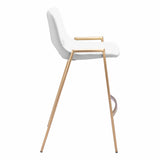 Desi Counter Stool, White, Set of 2-Furniture-High Fashion Home