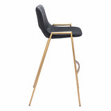 Desi Bar Stool, Black/Gold, Set of 2-Furniture-High Fashion Home