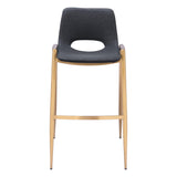 Desi Bar Stool, Black/Gold, Set of 2-Furniture-High Fashion Home