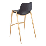 Desi Bar Stool, Black/Gold, Set of 2-Furniture-High Fashion Home