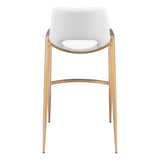 Desi Bar Stool, White/Gold, Set of 2-Furniture-High Fashion Home