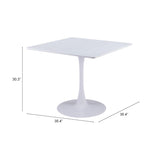 Molly Dining Table, White-Furniture - Dining-High Fashion Home