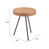 Stuart Side Table, Natural-Furniture - Accent Tables-High Fashion Home