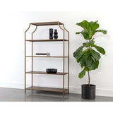 Kessler Bookcase, Antique Gold-Furniture - Storage-High Fashion Home