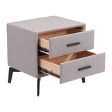 Halle Side Table, Gray-Furniture - Accent Tables-High Fashion Home