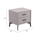 Halle Side Table, Gray-Furniture - Accent Tables-High Fashion Home