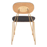 Georges Dining Chair, Gray & Gold, Set of 2-Furniture - Dining-High Fashion Home