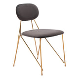 Georges Dining Chair, Gray & Gold, Set of 2-Furniture - Dining-High Fashion Home