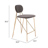 Georges Counter Stool, Gray, Set of 2-Furniture-High Fashion Home