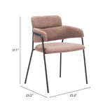 Marcel Dining Chair, Brown, Set of 2-Furniture - Dining-High Fashion Home