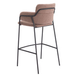Marcel Bar Stool, Brown, Set of 2-Furniture-High Fashion Home