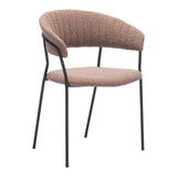 Josephine Dining Chair, Brown, Set of 2-Furniture - Dining-High Fashion Home
