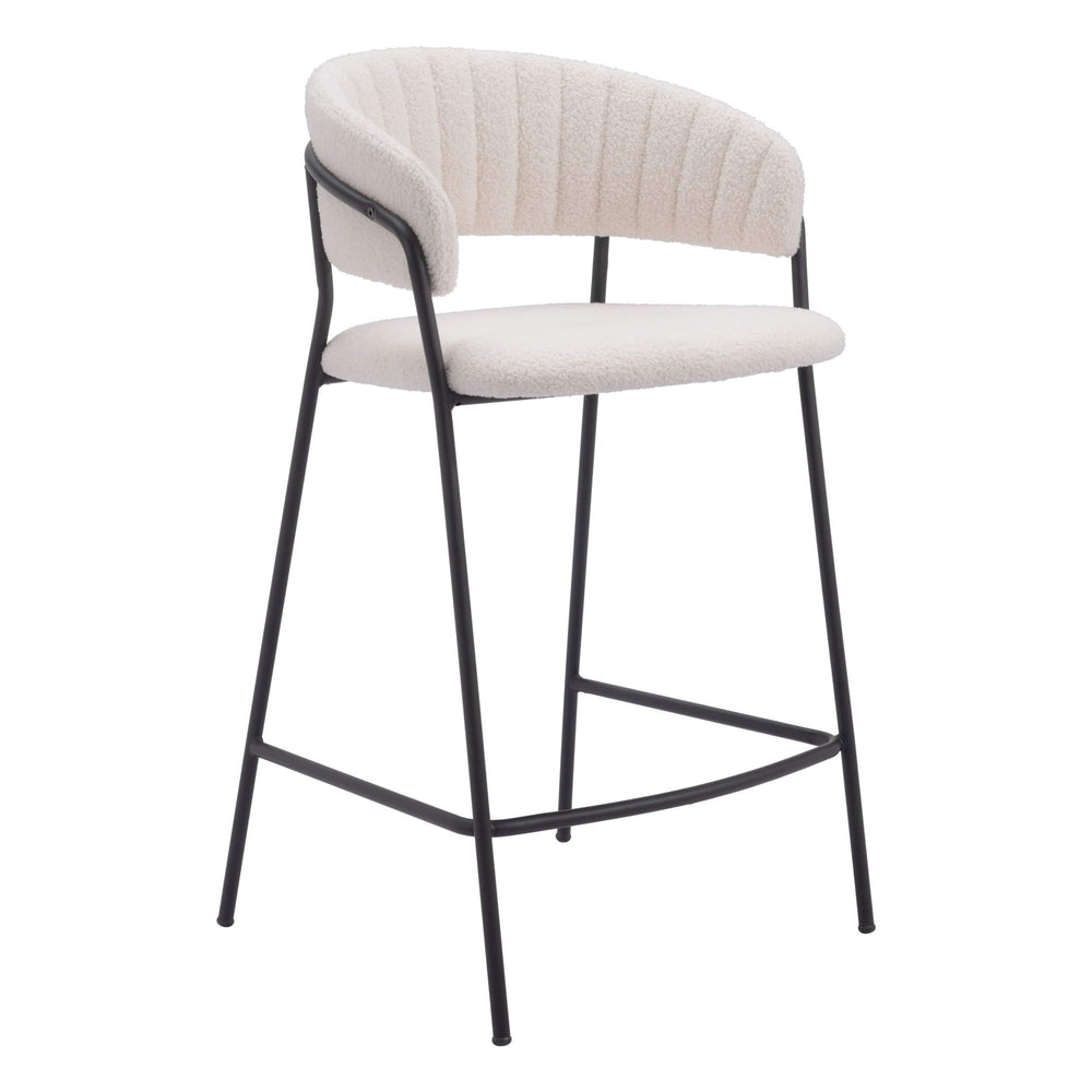 Josephine Counter Stool, Cream, Set of 2-Furniture-High Fashion Home