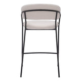 Josephine Counter Stool, Cream, Set of 2-Furniture-High Fashion Home