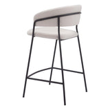 Josephine Counter Stool, Cream, Set of 2-Furniture-High Fashion Home