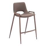 Desi Counter Stool, Walnut by Zuo