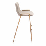 Desi Bar Stool, Beige/Gold, Set of 2-Furniture-High Fashion Home
