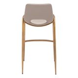 Desi Bar Stool, Beige/Gold, Set of 2-Furniture-High Fashion Home