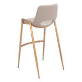 Desi Bar Stool, Beige/Gold, Set of 2-Furniture-High Fashion Home