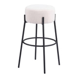 Blanche Bar Stool, Ivory, Set of 2-Furniture-High Fashion Home