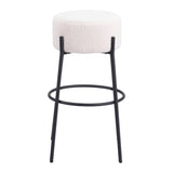 Blanche Bar Stool, Ivory, Set of 2-Furniture-High Fashion Home