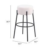 Blanche Bar Stool, Ivory, Set of 2-Furniture-High Fashion Home