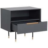 Danbury Nightstand, Slate Navy-Furniture - Bedroom-High Fashion Home