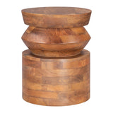 Kollam Side Table, Walnut-Furniture - Accent Tables-High Fashion Home