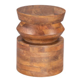 Kollam Side Table, Walnut-Furniture - Accent Tables-High Fashion Home