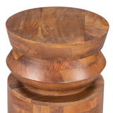 Kollam Side Table, Walnut-Furniture - Accent Tables-High Fashion Home