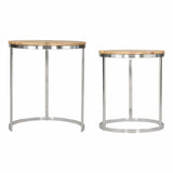 Bari Nesting Table Set, Natural-Furniture - Accent Tables-High Fashion Home