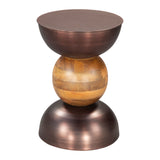 Tripoli Side Table, Bronze-Furniture - Accent Tables-High Fashion Home