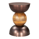 Tripoli Side Table, Bronze-Furniture - Accent Tables-High Fashion Home